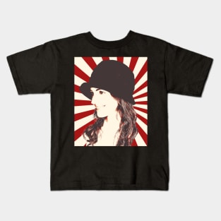 Girl 1920s Style Hats Popart Kids T-Shirt